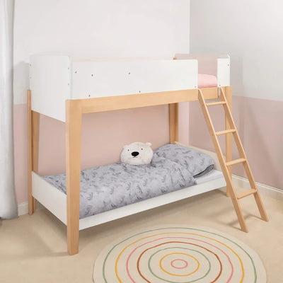 Kids Contemporary Modern Style Two-Tone Single Bunk Bed