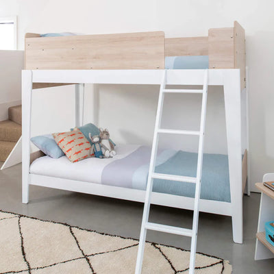 Kids Contemporary Modern Style Two-Tone Single Bunk Bed