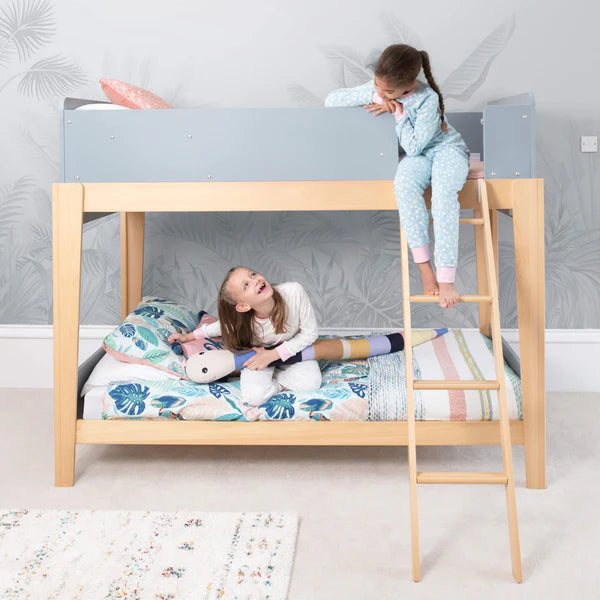 Kids Contemporary Modern Style Two-Tone Single Bunk Bed