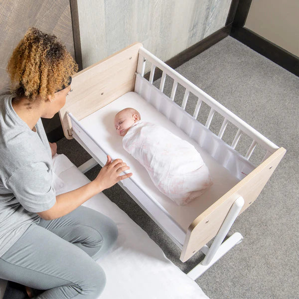 Baby Change table Neat Bedside Crib - Barley White and Oak