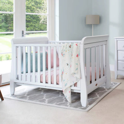 Sleek and Sophisticated Sleigh Urbane  Cot Bed - Barley White