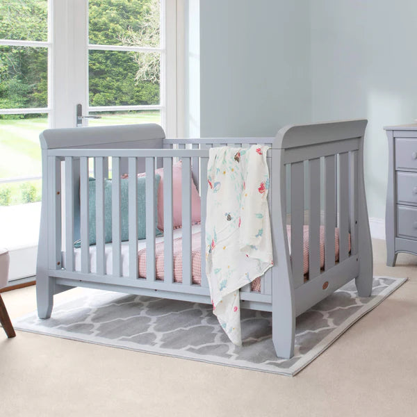 Sleek Stylish And Sophisticated Sleigh Urbane Boori Cot Bed - Pebble