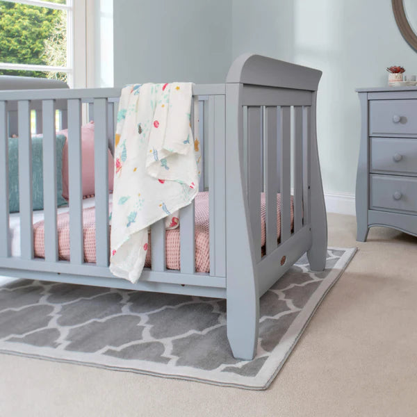 Sleek Stylish And Sophisticated Sleigh Urbane Boori Cot Bed - Pebble