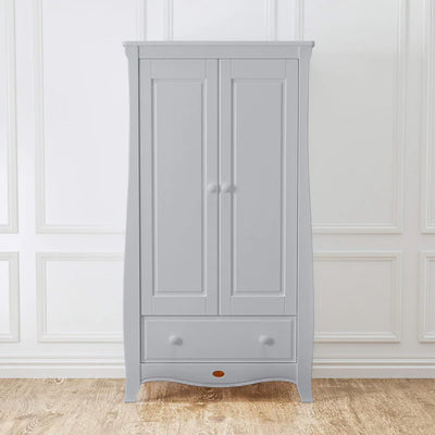 Modern Style Sleigh Wardrobe - Pebble