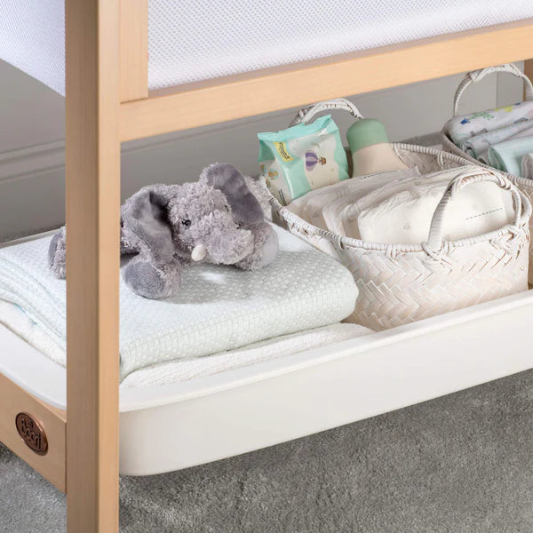 Modern Crib Tidy Bedside Crib - Almond