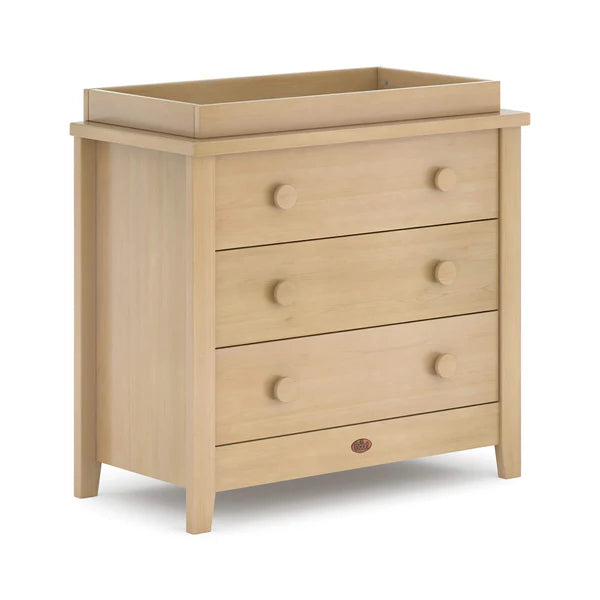 Nursery 3 Drawer Chest with Changing Tray Bundle - Almond