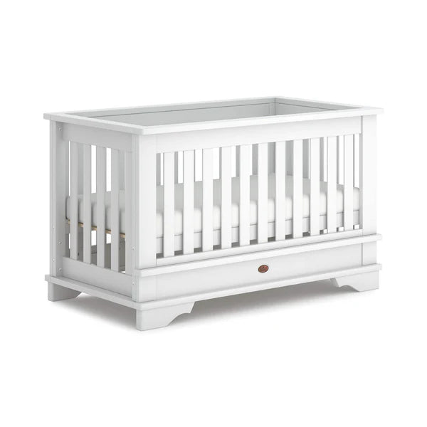 Stylish Barley White Baby Cot - Convertible Plus Cot Bed