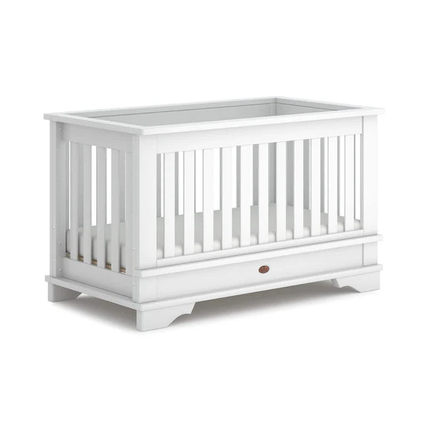 Stylish Barley White Baby Cot - Convertible Plus Cot Bed