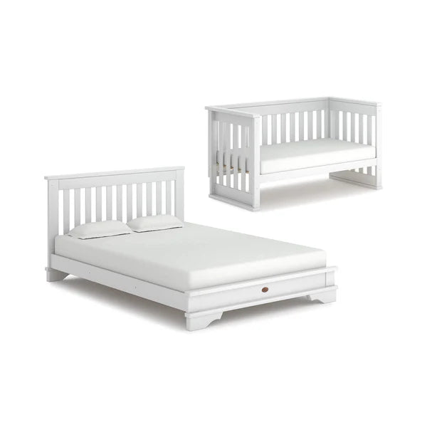 Stylish Barley White Baby Cot - Convertible Plus Cot Bed