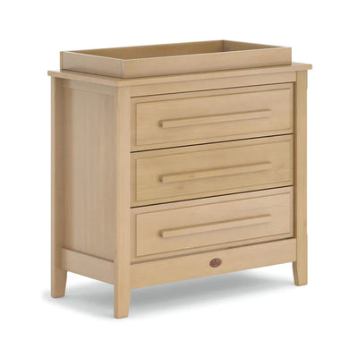 Modern 3 Drawer Chest with Changing Tray Bundle - Barley White, Almond