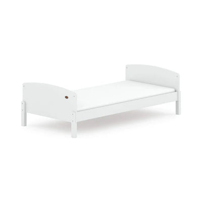 Contemporary Matilda Single Floor Bed - Barley White, Almond