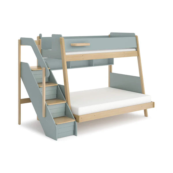 Kids Deluxe Bedtime Maxi Bunk Bed with Storage Staircase Available in 4 color combinations