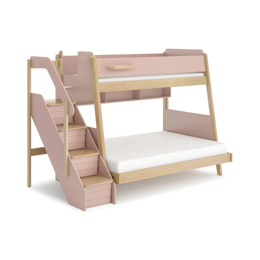 Kids Deluxe Bedtime Maxi Bunk Bed with Storage Staircase Available in 4 color combinations