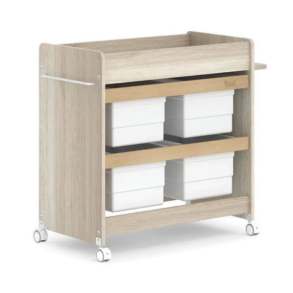 Baby Change Table Natty Storage Changer - Oak and Almond