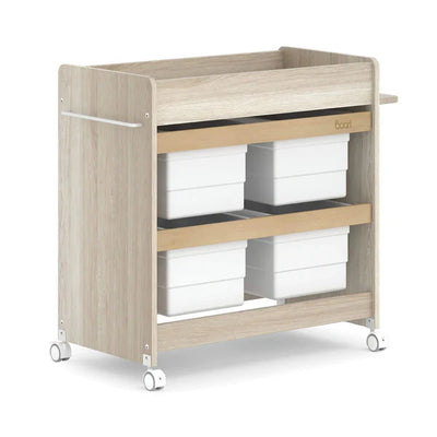 Baby Change Table Natty Storage Changer - Oak and Almond