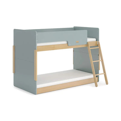 Kids Modern Single Bunk Bed - Barley White and Almond, Blueberry and Almond,Cherry and Almond