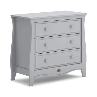 Stylish Boori Sleigh 3 Drawer Chest (Smart Assembly) - Barley White,  Coffee,Pebble