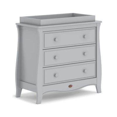 Modern Kids Furniture Sleigh 3 Drawer Chest with Changing Tray Bundle - Barley White or Pebble