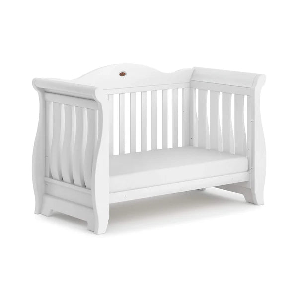 Sleigh Royale Modern Style Cot Bed - Barley White