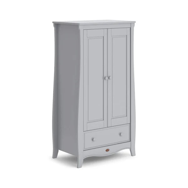 Modern Style Sleigh Wardrobe - Pebble