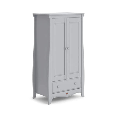 Modern Style Sleigh Wardrobe - Pebble