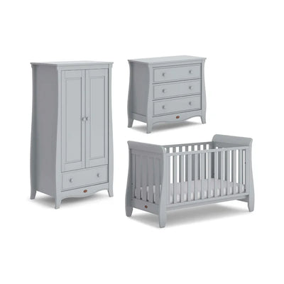 Perfect Contemporary Classic Design Sleigh Urbane Nursery Furniture Set - Pebble