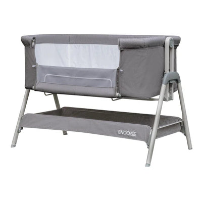 Snoozie Folding Travel Cot with Mattress - dark Grey