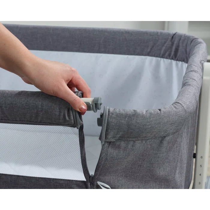 Snoozie Folding Travel Cot with Mattress - dark Grey