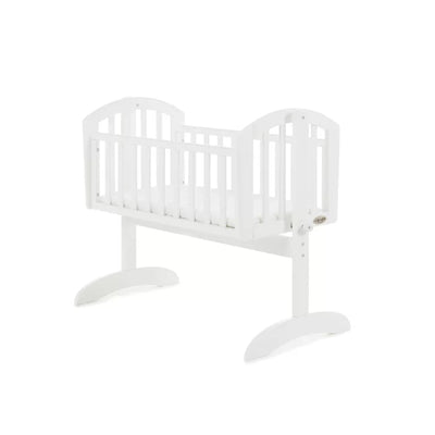 Baby Sophie Swinging Rocking Crib with Mattress- Grey/White