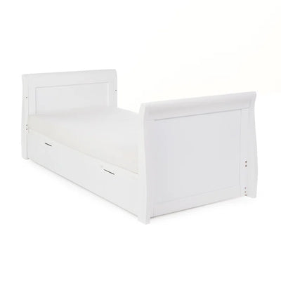 Cot 4 Piece Nursery Furniture Set Stamford Classic Sleigh  by Obaby - White