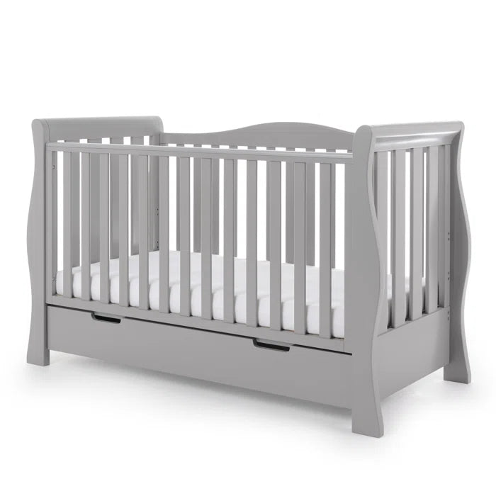 Nursery Furniture Set 4-Piece Obaby Stamford Luxe Cot Bed - Warm Grey