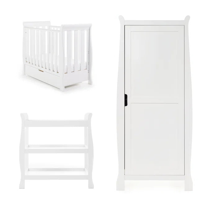 Nursery Furniture Set 3-Piece Stamford Beautiful and Compact available in 2 colors - White /Warm Grey