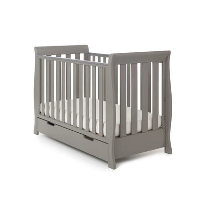 Baby Stamford Mini Elegant Sleigh Design Cot Bed -Grey, Warm Grey, White