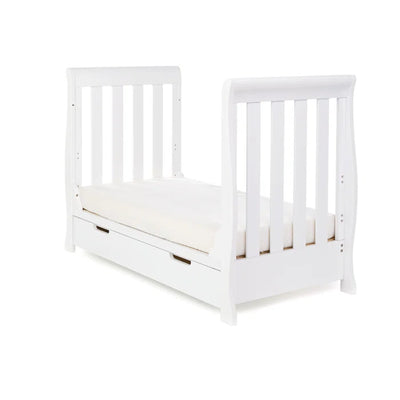 Nursery Furniture Set Obaby 3- Piece Stamford Mini Cot Sleigh Design - White