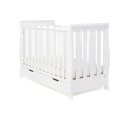 Nursery Furniture Set Obaby 3- Piece Stamford Mini Cot Sleigh Design - White