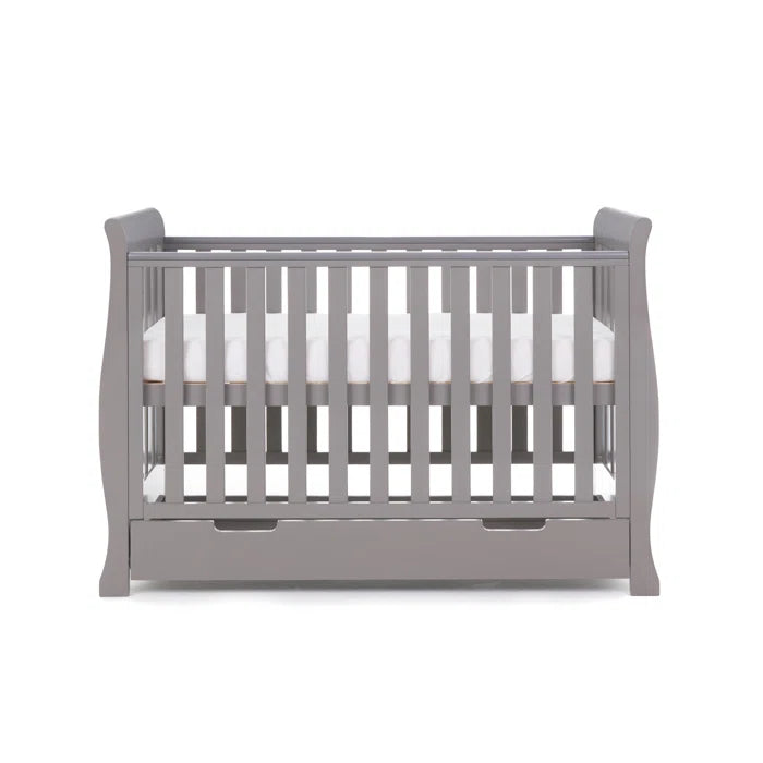 Baby Stamford Mini Elegant Sleigh Design Cot Bed -Grey, Warm Grey, White