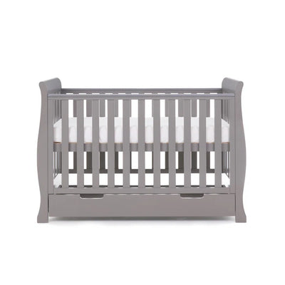 Baby Stamford Mini Elegant Sleigh Design Cot Bed -Grey, Warm Grey, White