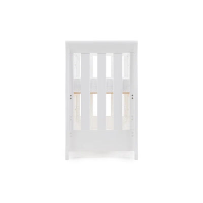 Baby Stamford Space Saver Cot with Sprung Mattress  - White