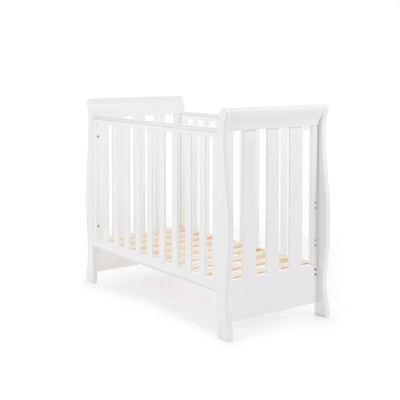 Baby Stamford Space Saver Cot with Sprung Mattress  - White