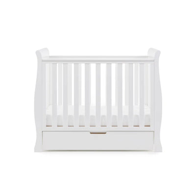 Baby Stamford Space Saver Cot with Sprung Mattress  - White