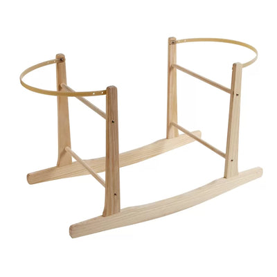 Standard Rocking Moses Basket Stand by Clair De Lune- Natural/White