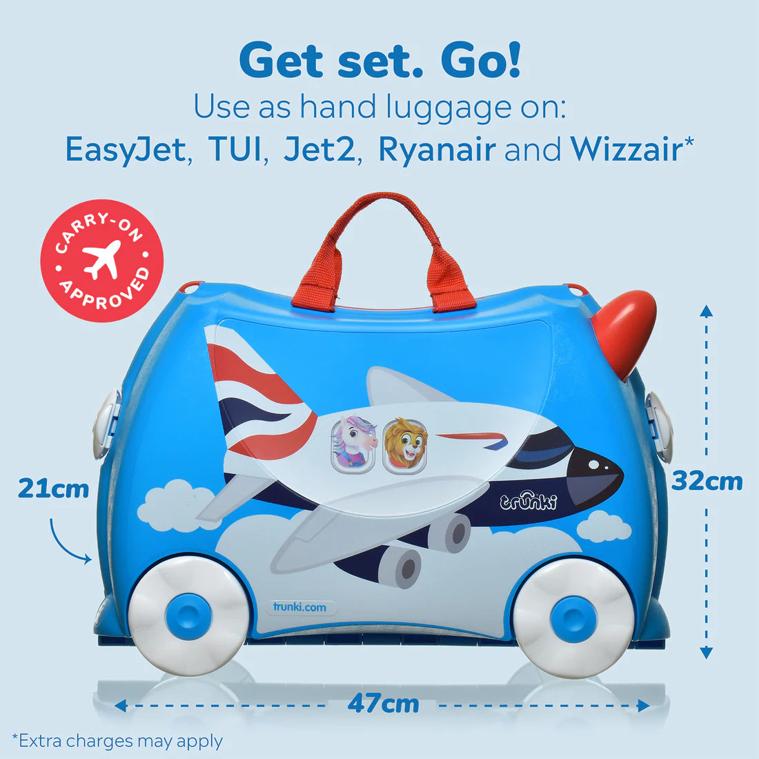 Kids Love Luggage Amelia the Aeroplane  - 8 different Designs