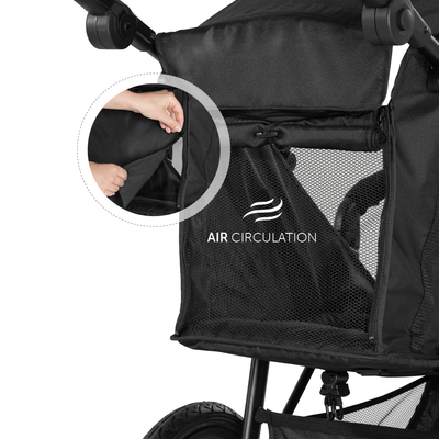 Stroller Baby Pram Hauck Runner 2 Off Roader- Black