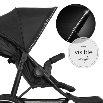 Stroller Baby Pram Hauck Runner 2 Off Roader- Black