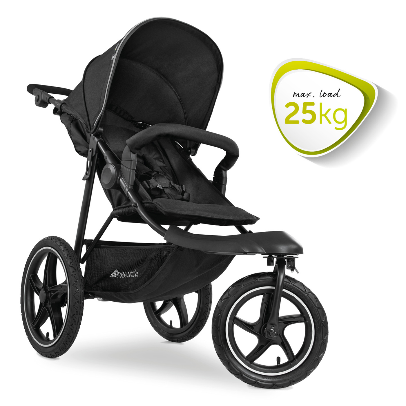 Stroller Baby Pram Hauck Runner 2 Off Roader- Black