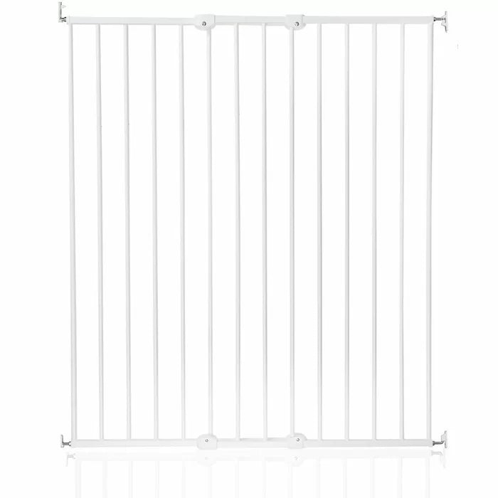 Symple Stuff Tall Screw Fitted Baby Stair Safety Gate - Black, White