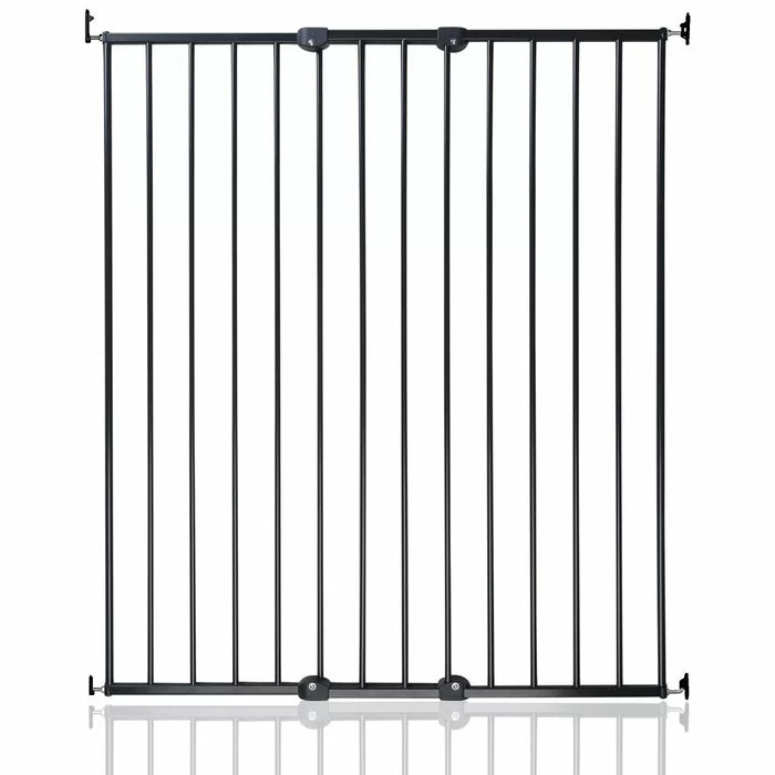 Symple Stuff Tall Screw Fitted Baby Stair Safety Gate - Black, White