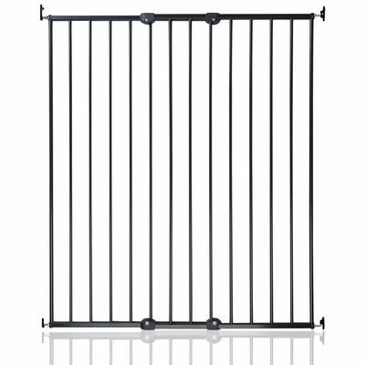 Symple Stuff Tall Screw Fitted Baby Stair Safety Gate - Black, White