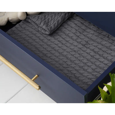 Sophisticated Modern Navy Blue Tivoli 2-Piece Nursery Furniture Set - Navy