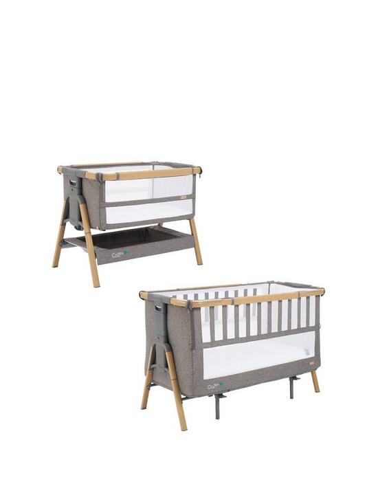 Cot-Bed and Crib Cozee XL Bedside - Oak / Charcoal